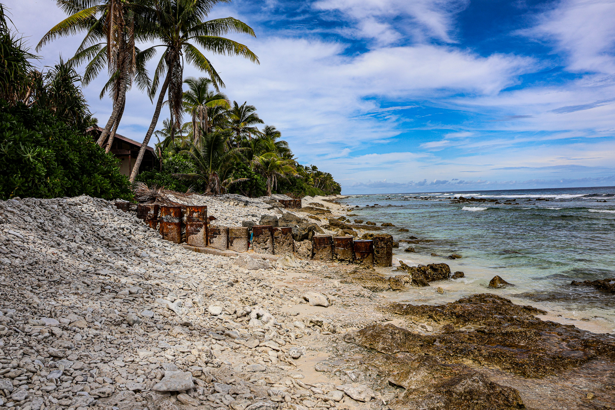 Coastal erosion in Tuvalu
